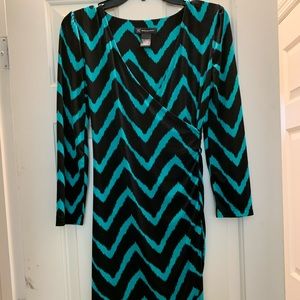 Black and green striped dress